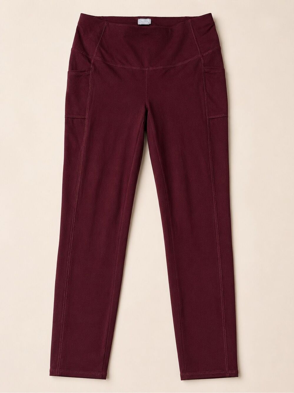 Chico’s Zenergy Burgundy Leggings Size 2 Regular US 12/14 Athletic Pants